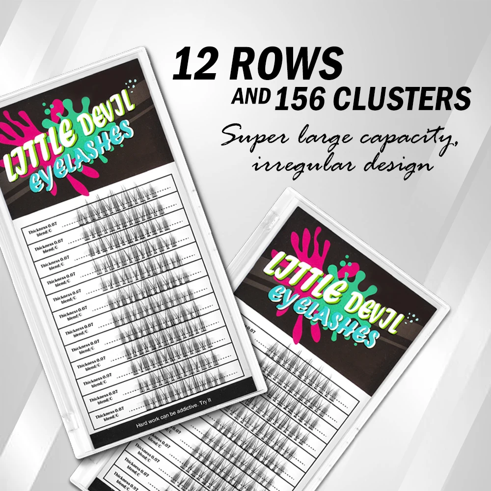 ETVITE Манга Настраиваемые Накладные Ресницы Ручной Работы Смешанные Длинные