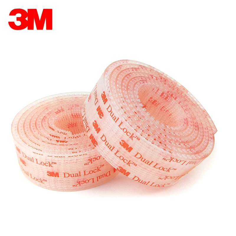 

3M SJ3560 Dual Lock Transparent Mushroom Reclosable Fastener Tape Bacing VHB Adhesive Tape 25.4mm x 25.4/45mm Type 250