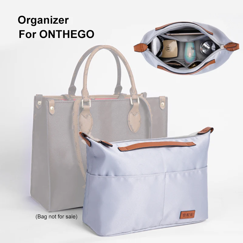 

Good Nylon Insert Organizer For Onthego Women Luxury Bags,Handbag Liner Storage Handle,Travel Inner Purse Cosmetic Bag Shaper