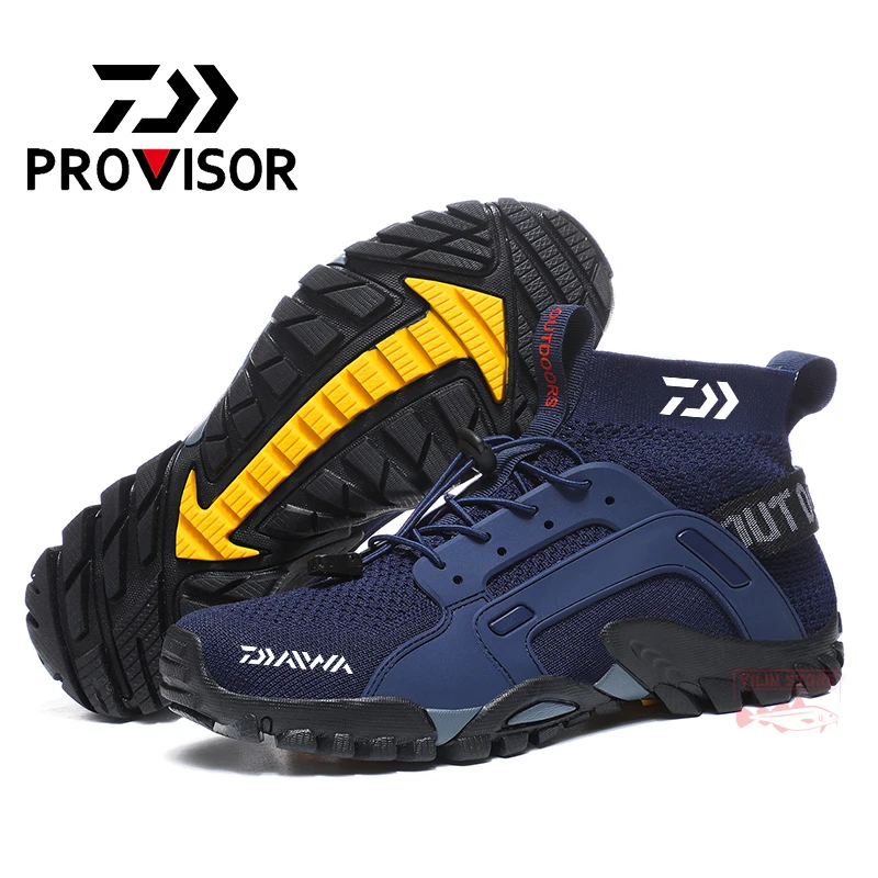 

Daiwa Fishing Shoes Men Mesh Non-slip Fishing Shoes Outdoor Hiking Socks Boots Sports Shoes Men Breathable Wading Fishing Shoes