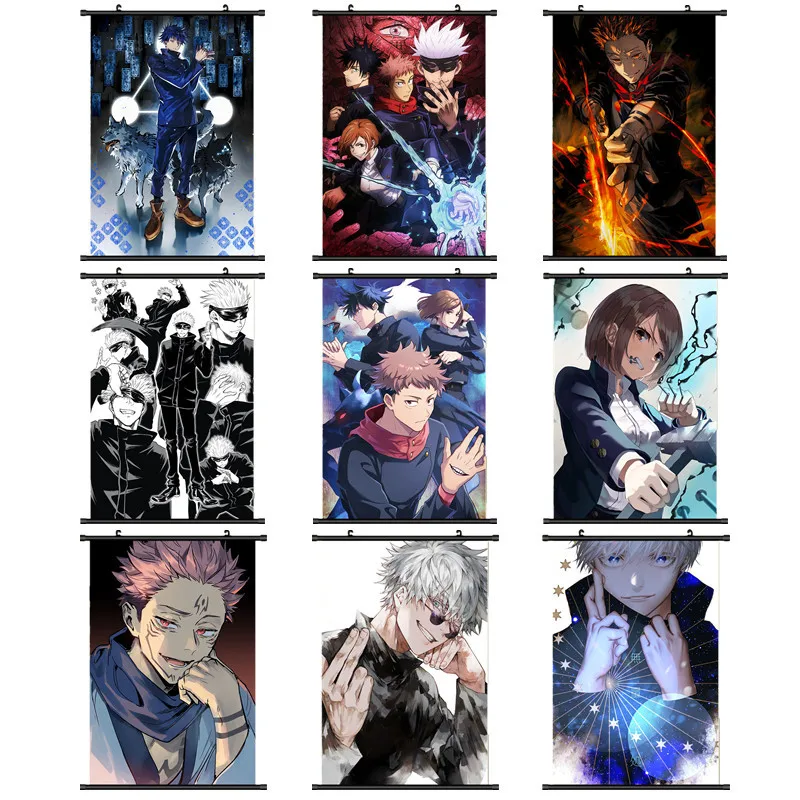 Мультяшный аниме юютсу кайсен Свиток холст Настенная картина домашний декор