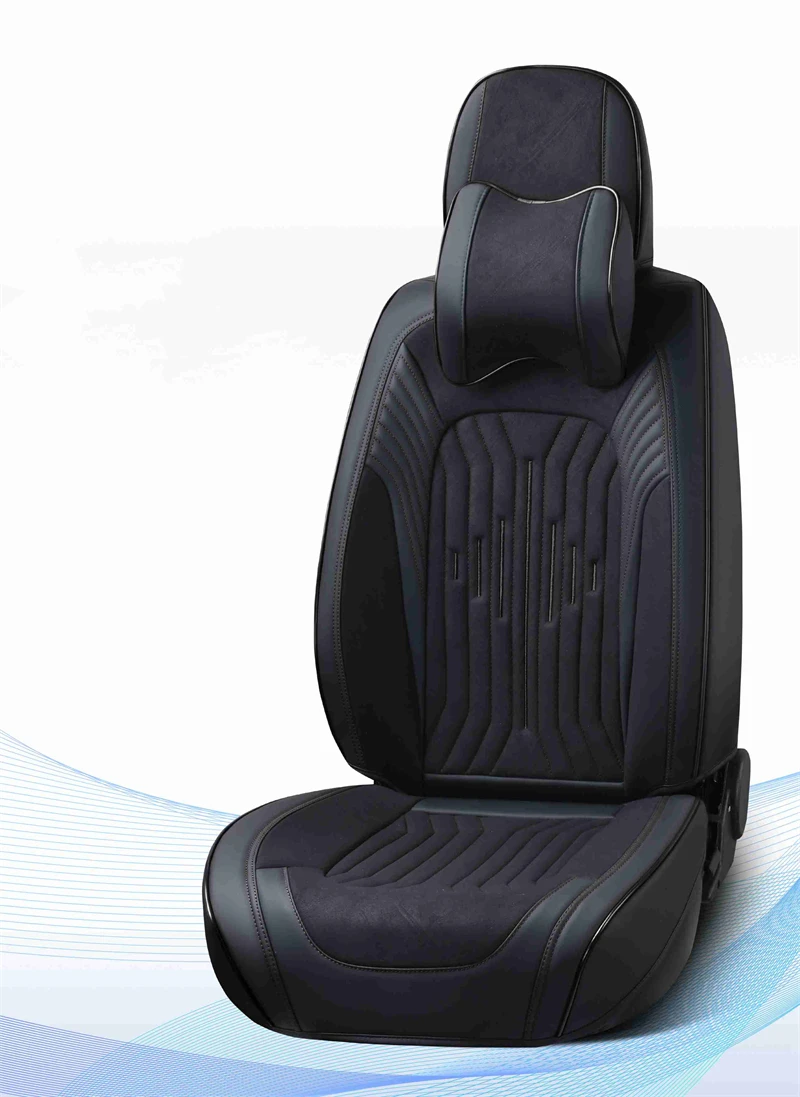 

Alcantara Leather Combine Universal Car Seat Covers 360 Degree Full Covered Durable High Quality Seat Cushion For 90% Sedan SUV