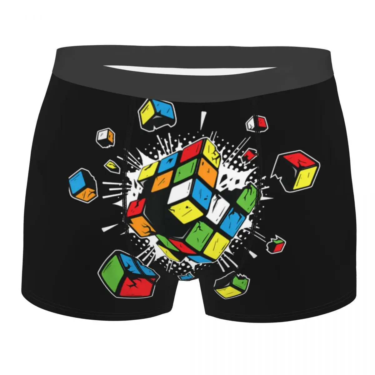 

Exploding Rubix Rubiks Rubics Cube Present Men's Underwear Boxer Briefs Shorts Panties Fashion Soft Underpants for Homme S-XXL