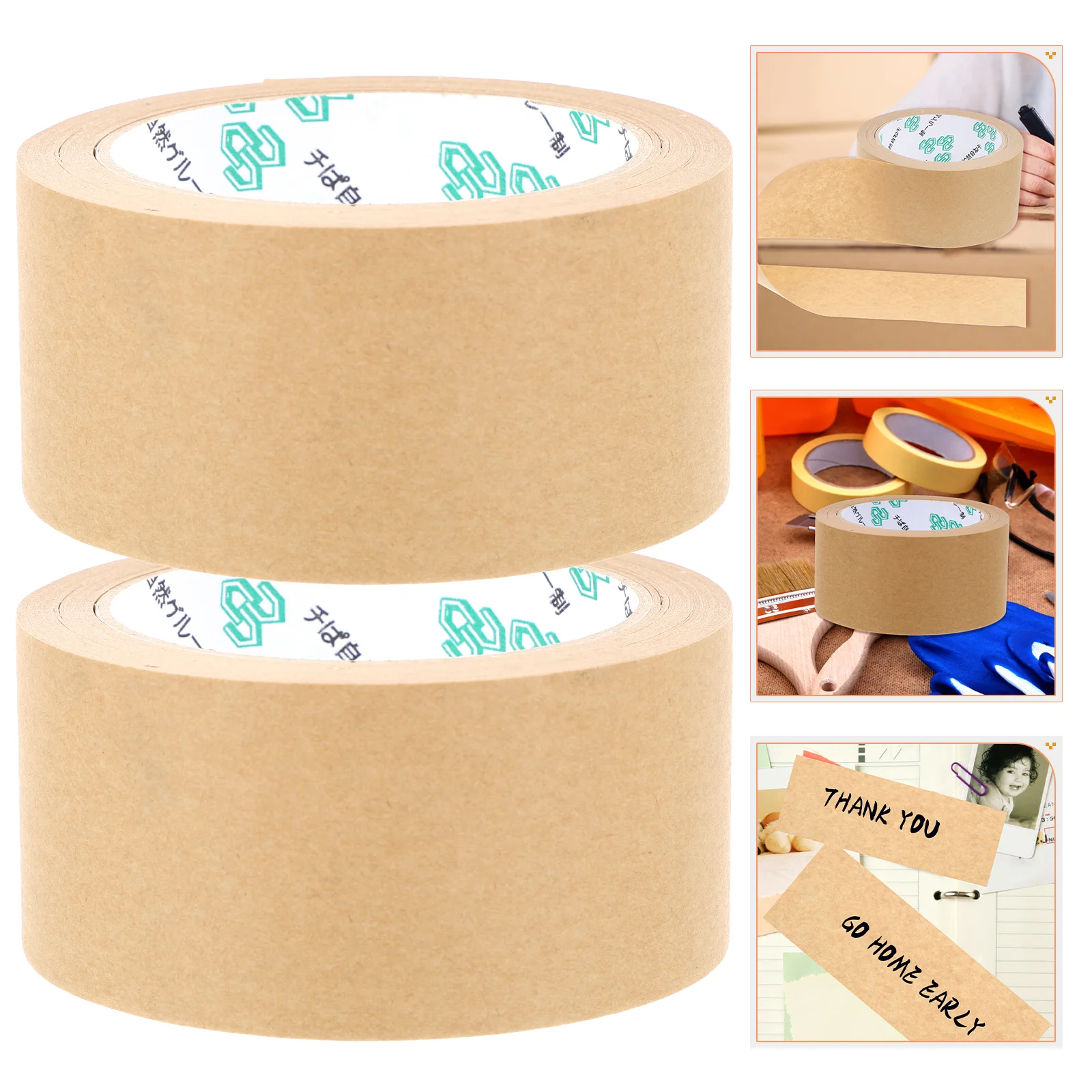 

Tape Paper Brown Packing Writable Book Binding Gummed Kraft Shipping Craft Sealing Reinforced Activated Water Carton Wrapping