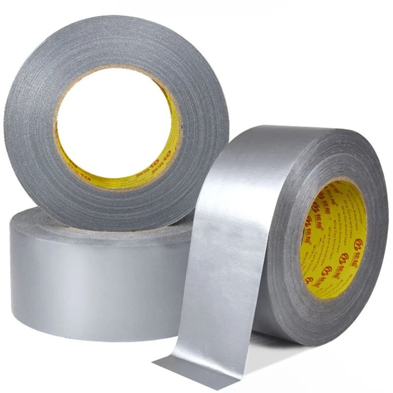 Ткань высокой вязкости на основе прочная клейкая лента серебристо-серого