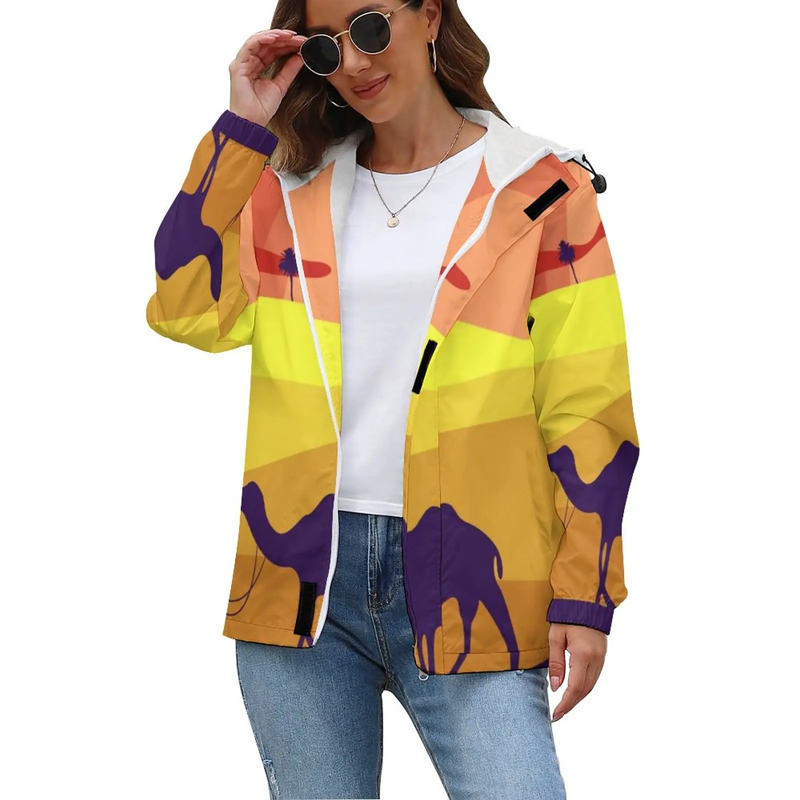 

Куртка женская зимняя на молнии, с принтом, размеры до 5XL