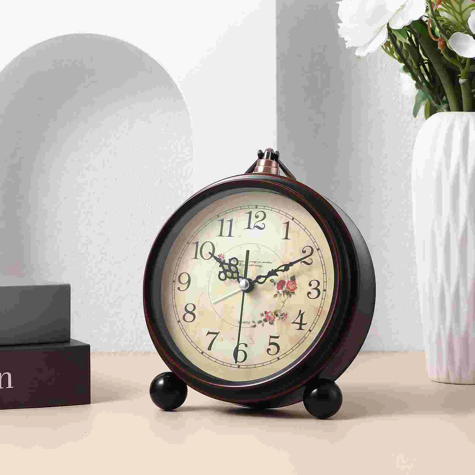 Alarm Clock Vintage Style Desk Clock Table Clock Decorative 