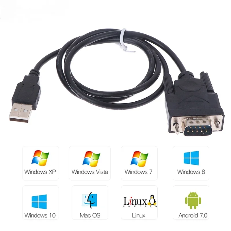 Кабель-переходник Db 9-Pin На Usb Rs232 папа поддерживает Win 7 8 10 подключение компьютеров
