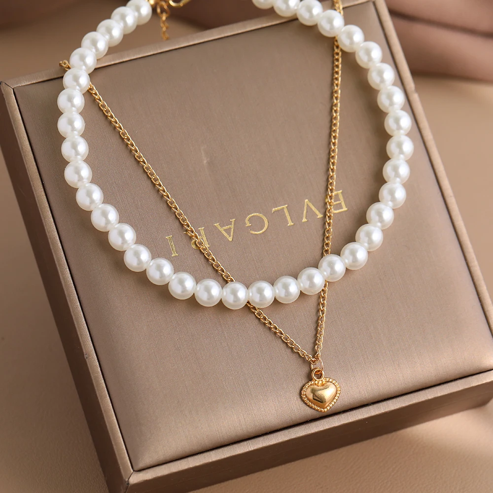 

Женское Двухслойное ожерелье-чокер с искусственным жемчугом