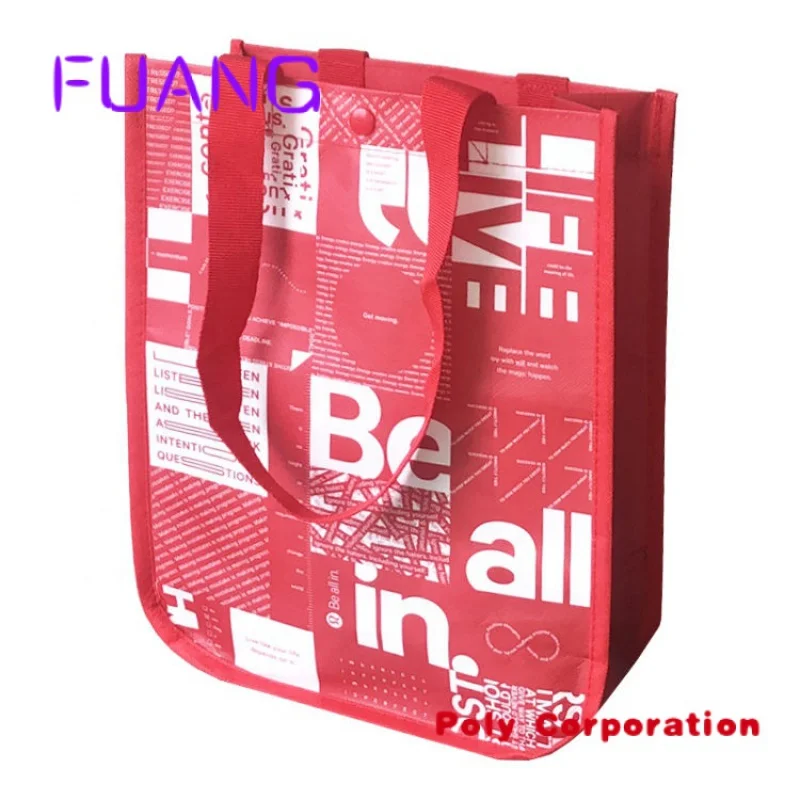 Wholesale Custom Shopping Non-Woven Recycle Laminated PP Non Woven Bag Round Corner is a Yoga Sports Promotion.