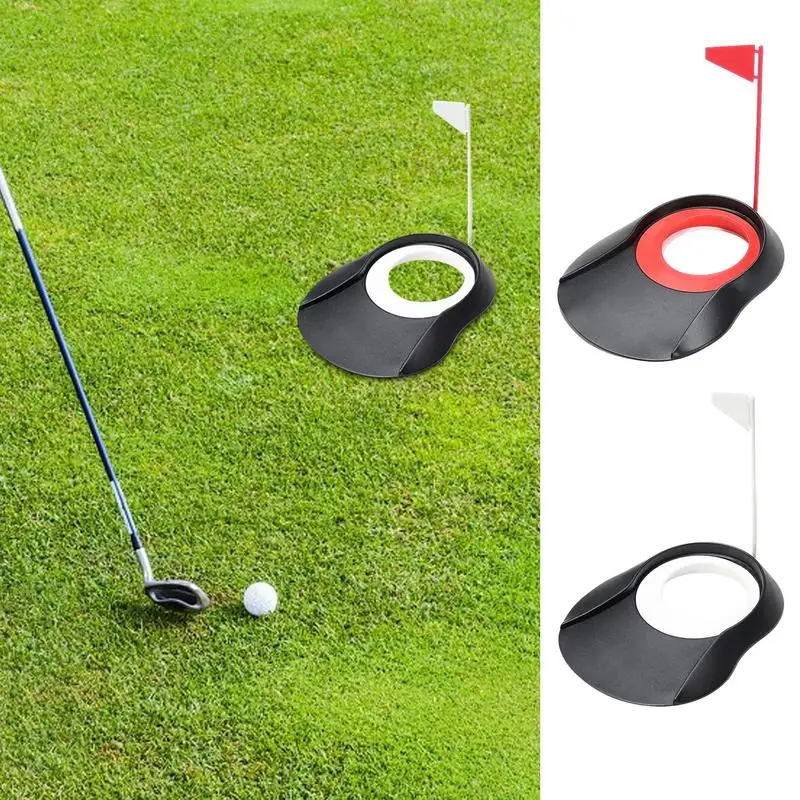 

Golf Hole Cup All-Direction Regulation Practice Cups With Flag Putt Training Hole Practice Training Aids For Indoor Outdoor Men