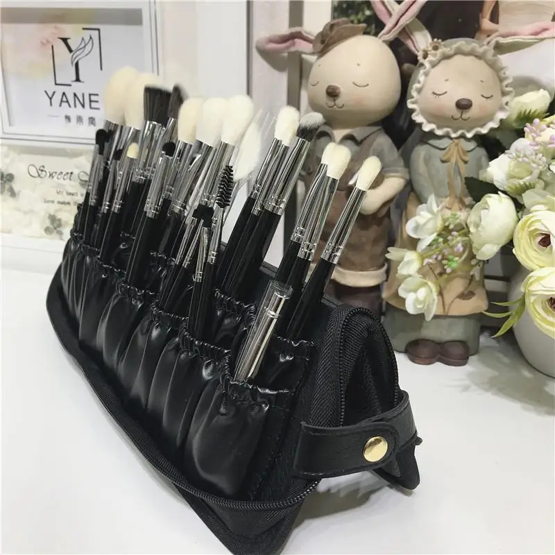 

Women 29 Cosmetic Brush Toiletry Holder Makeup Holes Organizer Sets Waterproof Professional Bag Tools Travel Fold Powder Case