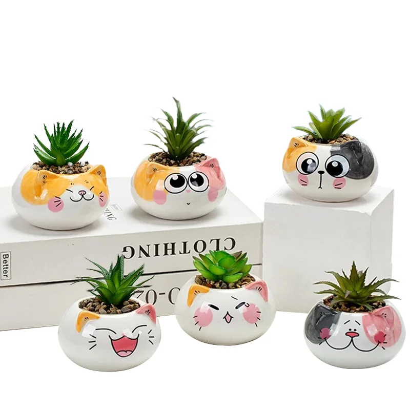 Strongwell фабричная Акция керамические цветочные горшки Мультяшные животные