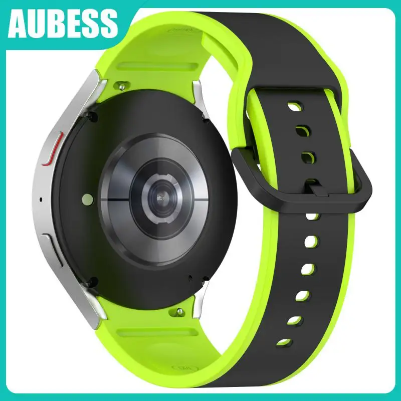 

Silicone Strap Sweat-proof Watch Accessories Watchband Soft Waterproof For Galaxy Watch 4 Classic 42 46mm Replaceable Strap