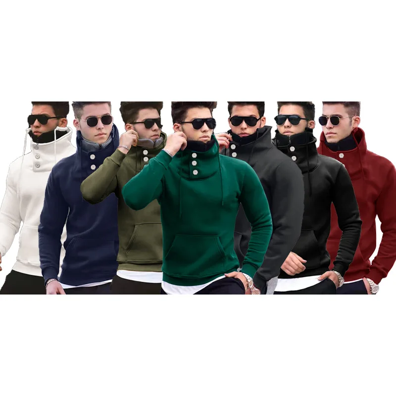 

Autumn and winter new long-sleeved T-shirt men's sports turtleneck sweater youth fashion all-match bottoming top M-3XL