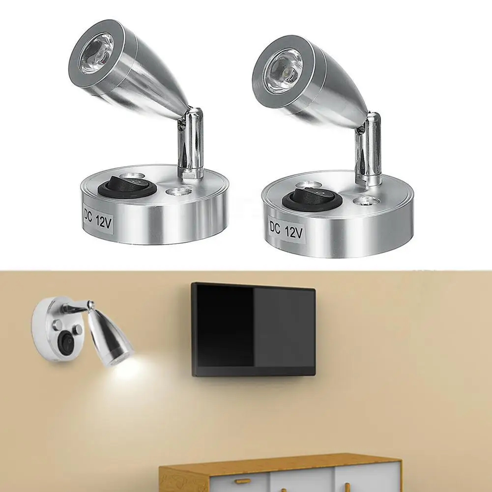 DC 12V 3W 6000K Холодно Белая Светодиодная Точечная лампа для кровати RV, трейлерного дома, кемпервана, освещение интерьера автомобиля и стен дома.