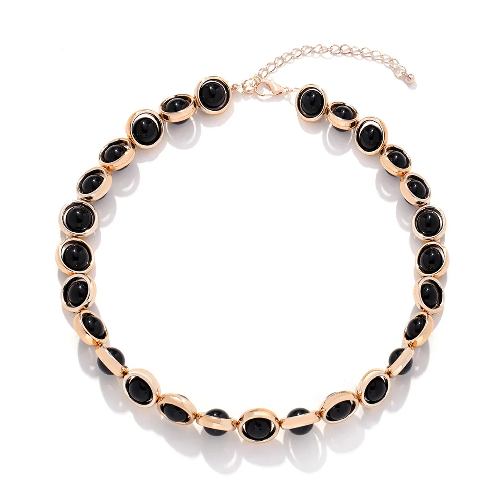 ZAA ожерелье из смолы бусины цепочки колье ожерелья для женщин модная короткая