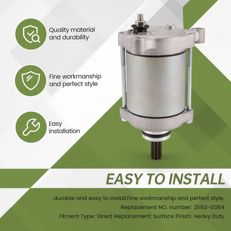 21163-0064 Стартер мотоцикла для Kawasaki ZX1000 ZX-10R ZX10R ZX-10RR ZX10RR Ninja KRT Edition ABS 2014-2021