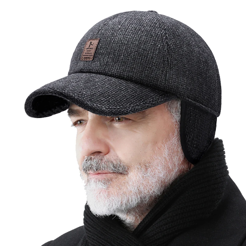 

Warm Winter Cap Sport Golf Baseball Cap Hats For Men Snapback Women Casquette Bones Dad Caps Gorras Earflaps Thicken