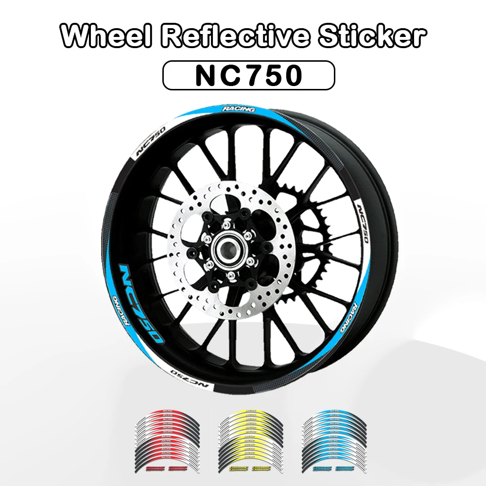 

for HONDA NC750 NC750X/S Reflective Rim Tape Strips for Motorcycle Car Wheel Tire Stickers Motorbike Auto Decals