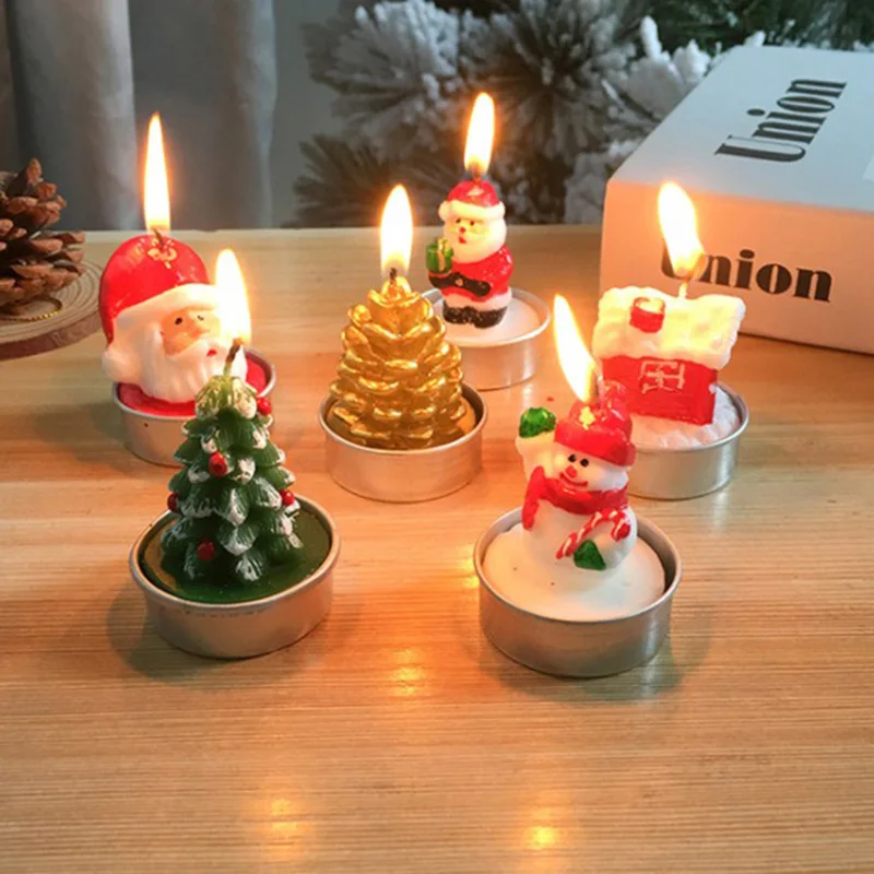 

3Pcs/Box Christmas Candles Santa Claus Xmas Tree Paraffin Candles Christmas Decoration 2021 Navidad Deco Xmas Gift New Year 2022