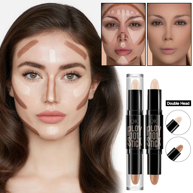 

Double-head Makeup Highlighter V Face Concealer Contouring Bronzers Highlighters Pen Cosmetic 3D Makeup Corrector Contour Stick