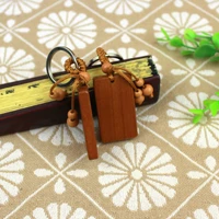 10pcs high quality blank custom handicraft charm wood name engraving couple keychain wooden