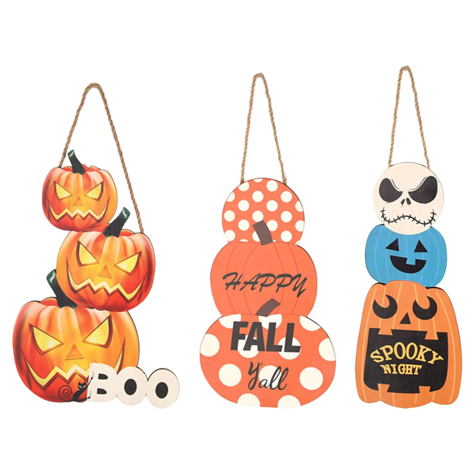 

Halloween Pumpkin Door Hanger Wooden for Indoor or Outdoor Use Home Decor