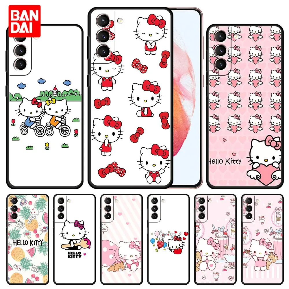 

Cover Case for Samsung Galaxy S22 S21 S20 S10 Plus Ultra FE 4G 5G S22Plus S20Plus S21Plus Bag Capa Armor Hello Kitty Cartoon