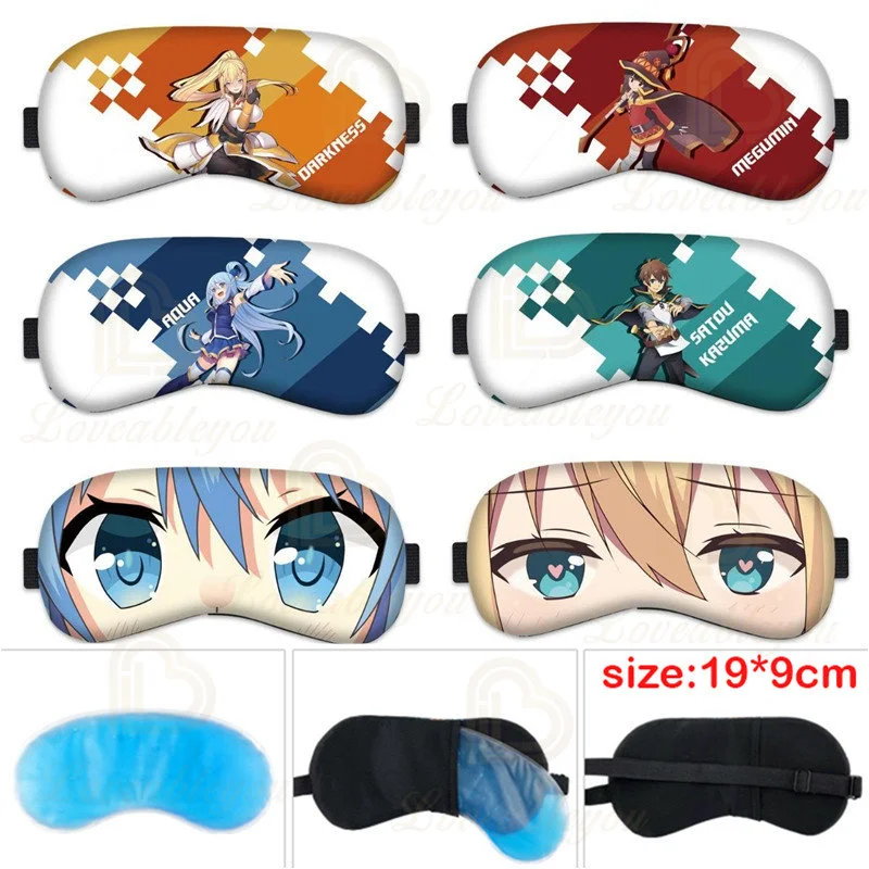 

God's Blessing on This Wonderful World Cartoon 3D Print Face Sleep Eye Mask with Ice Bag Eye Cover Sleeping Mask Eye Band