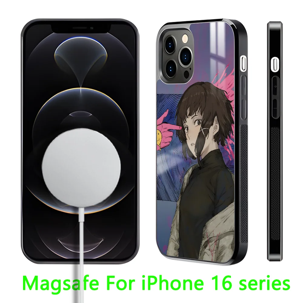 Чехол для телефона Аниме-серийные эксперименты Lain iPhone 16 15 14 13 12 11 Pro Max Plus