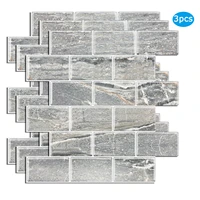 wostick 3 sheets peel and stick marble brick wall tile stickers 3d waterproof kitchen and bathroom backsplash decor