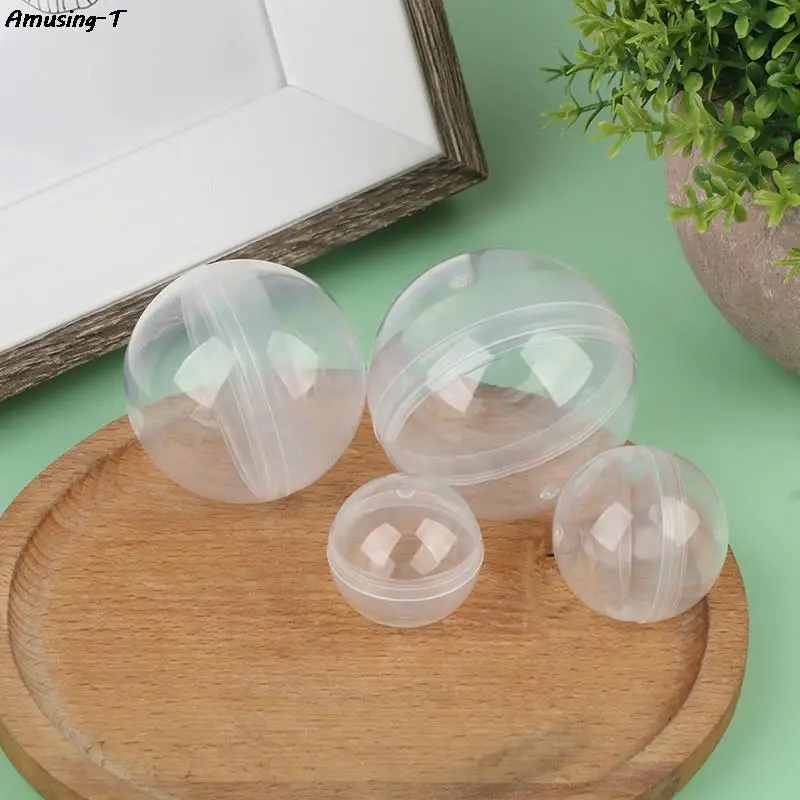 

50PCS Clear Can Open Transparency Plastic Capsule Toy Surprise Ball Tiny Container Making Things Model Dollhouse Accessories Toy