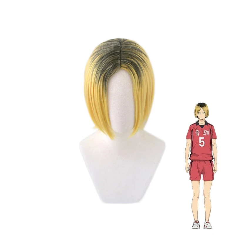 

Anime Haikyuu!! Nekoma Kenma Kozume Short Wig Cosplay Costume Heat Resistant Synthetic Hair Haikiyu Men Wigs