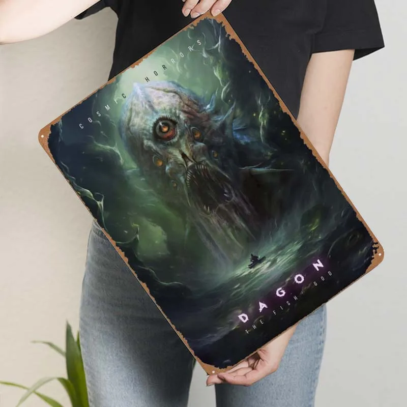 Киндтон Бог металлическая вывеска художественная роспись украшение на Хэллоуин