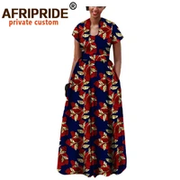 2022 african dress for women 2019 autumn short sleeve with sashes decoration floor length bohemian style party a7225117