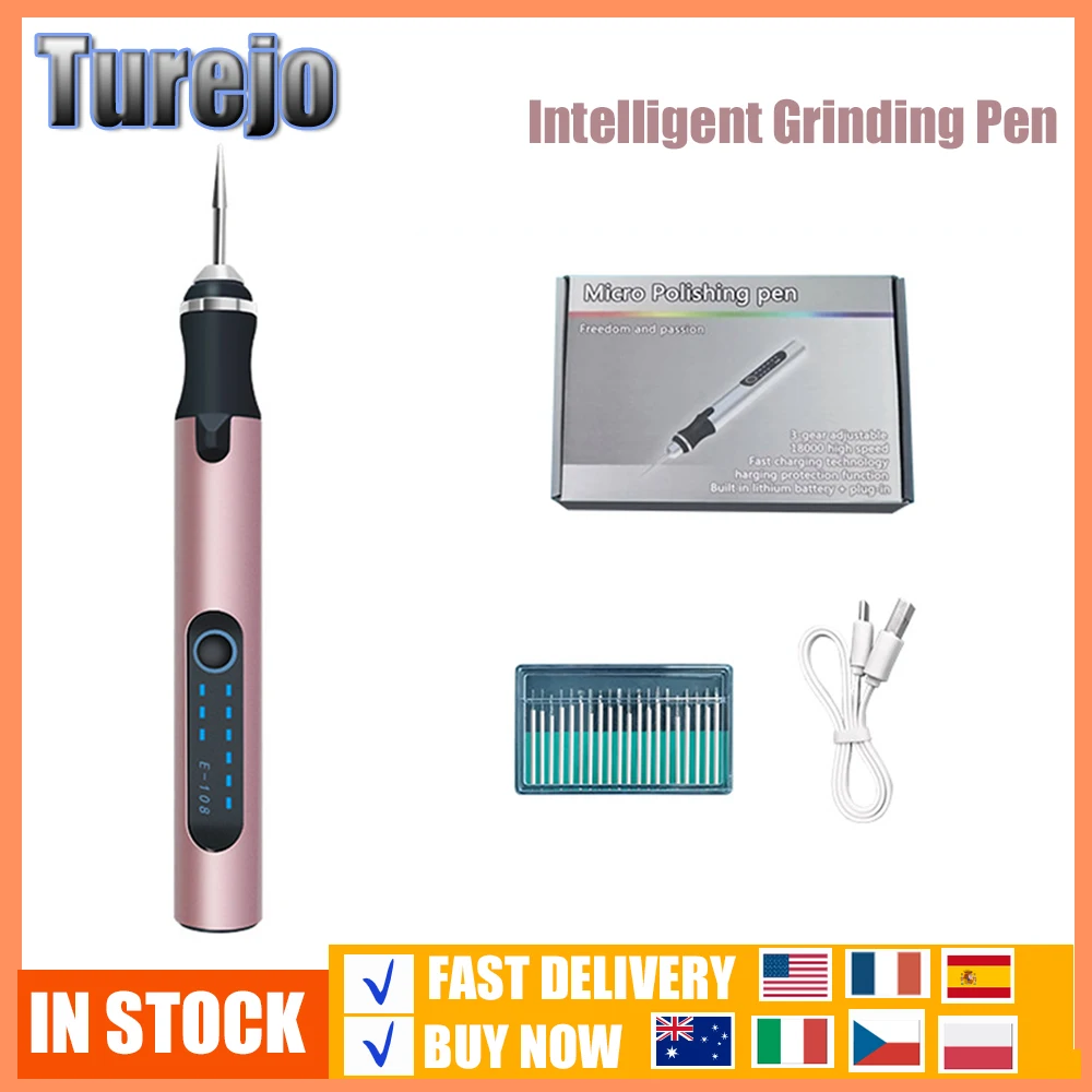 

Многофункциональная мини-ручка для гравировки, набор инструментов для полировки/шлифовки/резки перфорации/гравировки цвета розового золо...