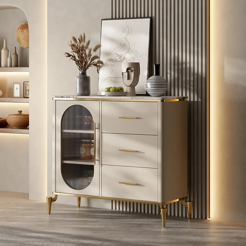 

The living room is light and luxurious, the sideboard, the tea cabinet, and the storage and storage are integrated