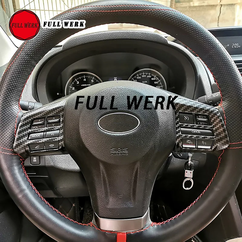 

1 Pair ABS Car Steering Wheel Button Cover Decoration Trim Sticker Frame for Subaru Forester 13 14 15 Interior Accessory