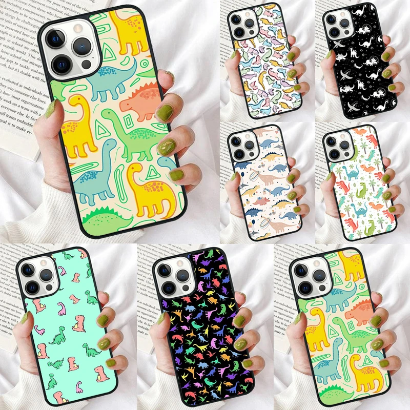 Чехол с динозавром для iPhone 16 15 14 12 13 mini PLUS X XS XR 11 PRO MAX