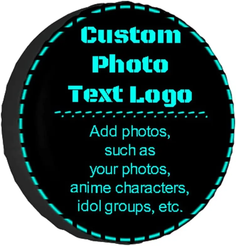 

Custom Spare Tire Cover, Customized Personalise Text Image, Custom Made Tire Cover Protectors Weatherproof Dust-Proof for Camper