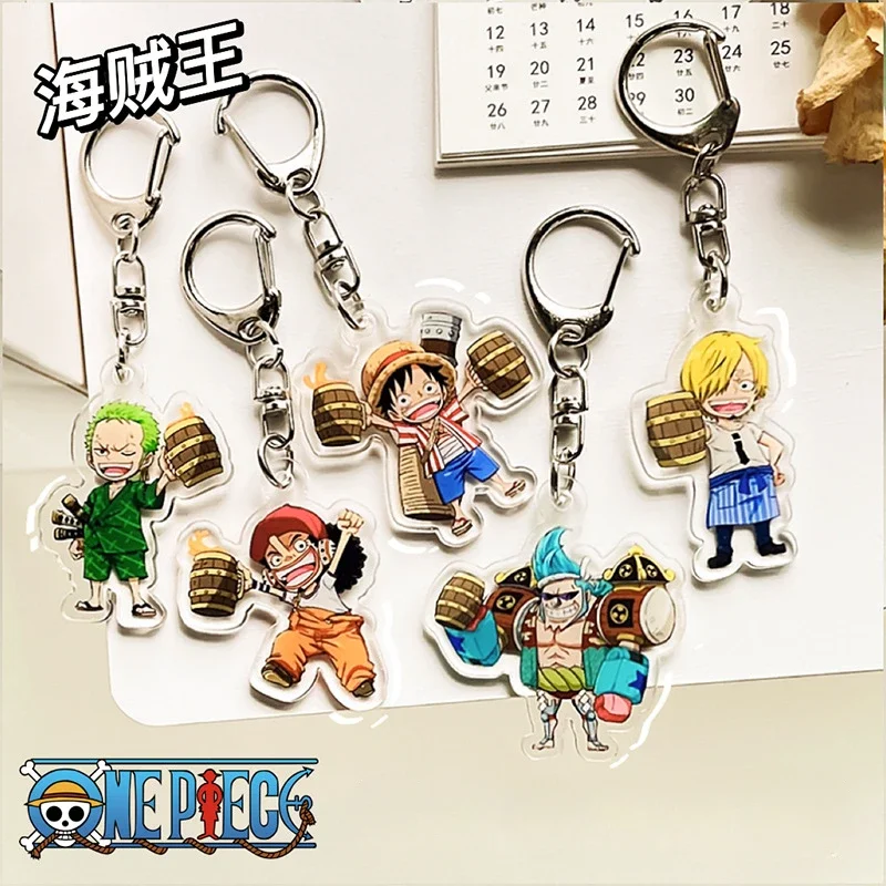 Цельный брелок-подвеска Luffy Zoro Nami Usopp Sanji Chopper Franky Jinbe аниме-фигурки украшения для