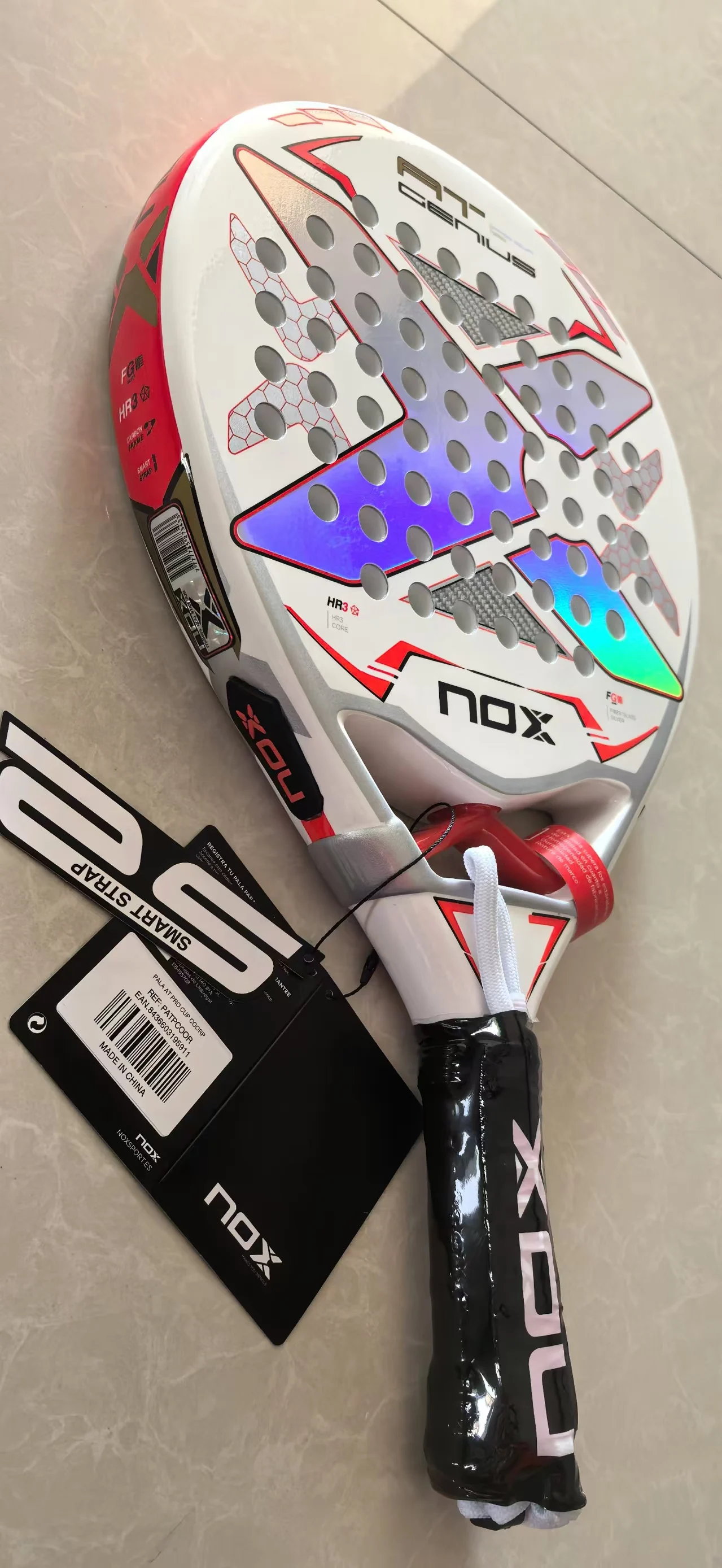 Raqueta de Padel премиум-класса из стекловолокна 18K с ручкой этиленвинилацетата гибкая