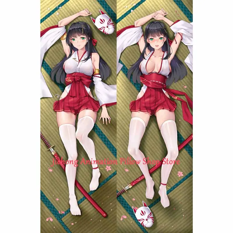 

Dakimakura Anime Miko Pillow Cover Double-Sided Print Life-Size High Quality 2WAY Pillowcase Otaku Gifts