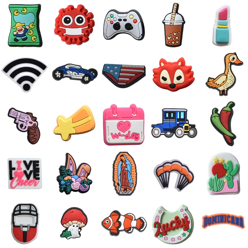 

Men Gifts Wholesale Bulk Girl Shoe Charms Para Pins Shoes Accessories Kids Packs Boy Women Charm Decorations for Crocs Set Jeans