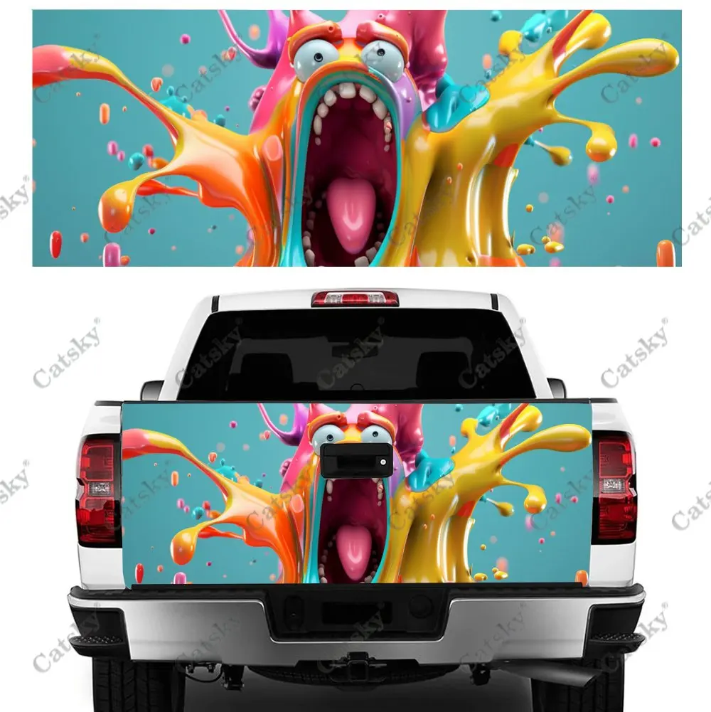 Большое горлышко мультяшный брызговик принт автомобильный хвост багажник