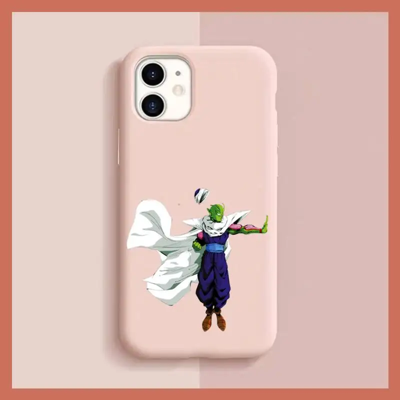 

BANDAI Dragon Ball Piccolo Phone Case for iPhone 11 12 13 Mini Pro Xs Max 8 7 6 6S Plus X XR Solid Candy Color Case