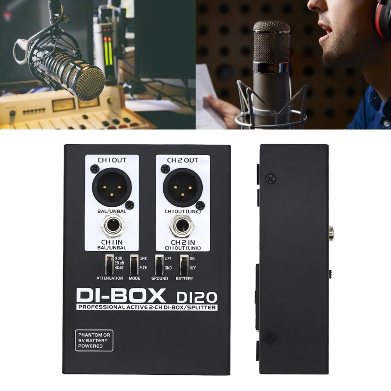 2-канальный активный блок прямого впрыска BOX для приложений Live Studio