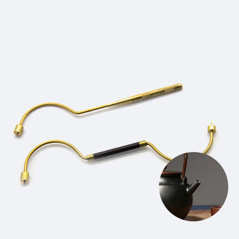

Pottery Teapot Pot Lid Pot Mouth Trimming Tool Double-headed Copper Inverted Foot Purple Sand Pot Inner Water Hole Making Tools