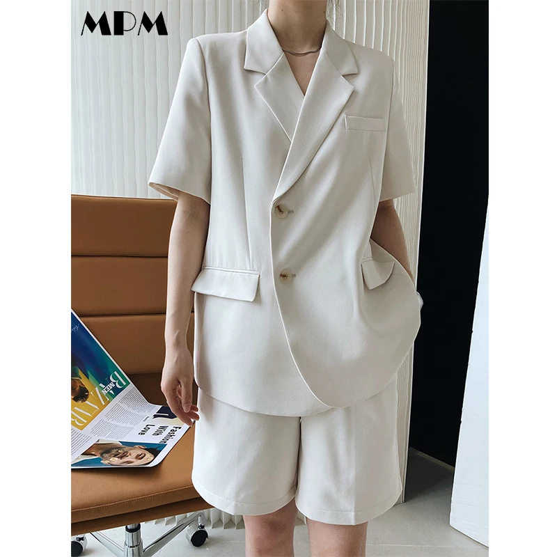 

Stylish Thin Short Sleeve Blazer loose Casual Ladies High Waist Suit Shorts All-Match Women's Suits 2022 Summer New
